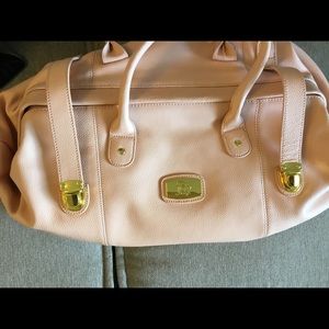 Pink Leather Travel Bag